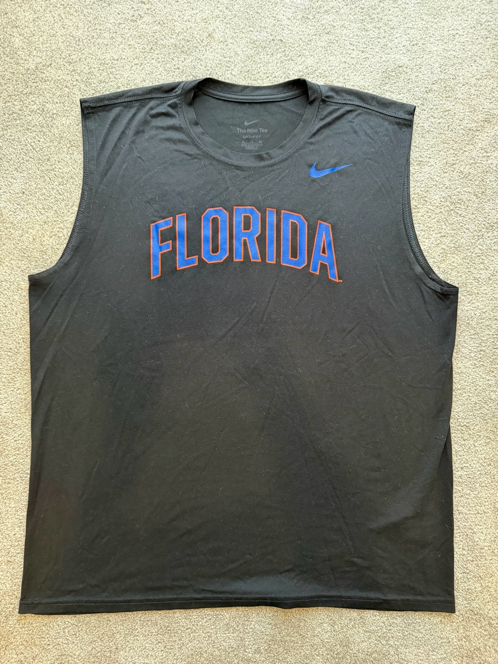 Nike UF Florida Gators Dri-FIT Muscle Tank Top Black Blue Orange